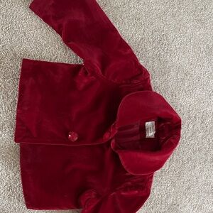Kids Red Velvet Jacket